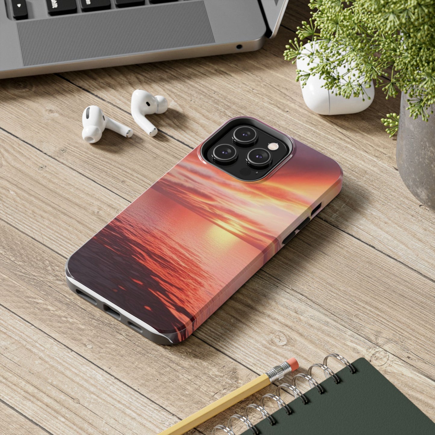 Sunset Serenity Tough Phone Cases - Durable Protection for Nature Lovers