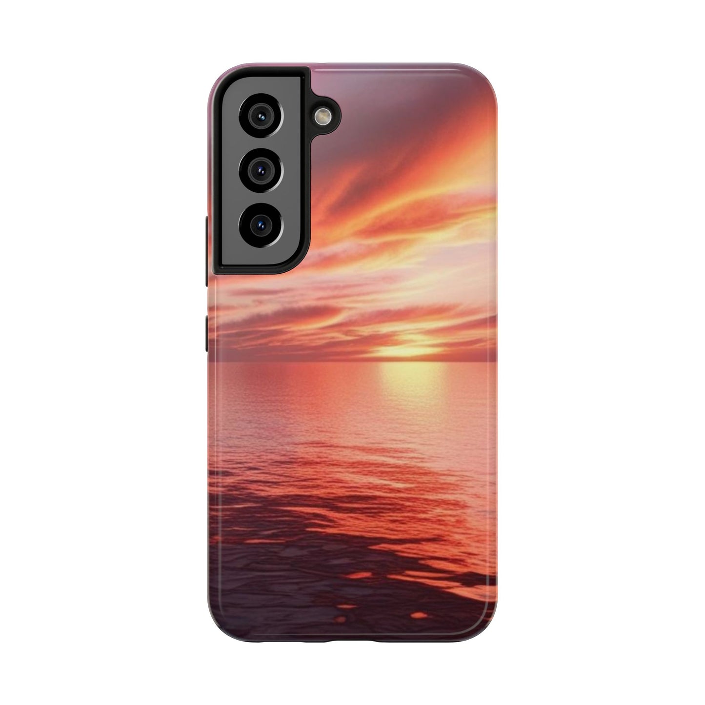 Sunset Serenity Tough Phone Cases - Durable Protection for Nature Lovers