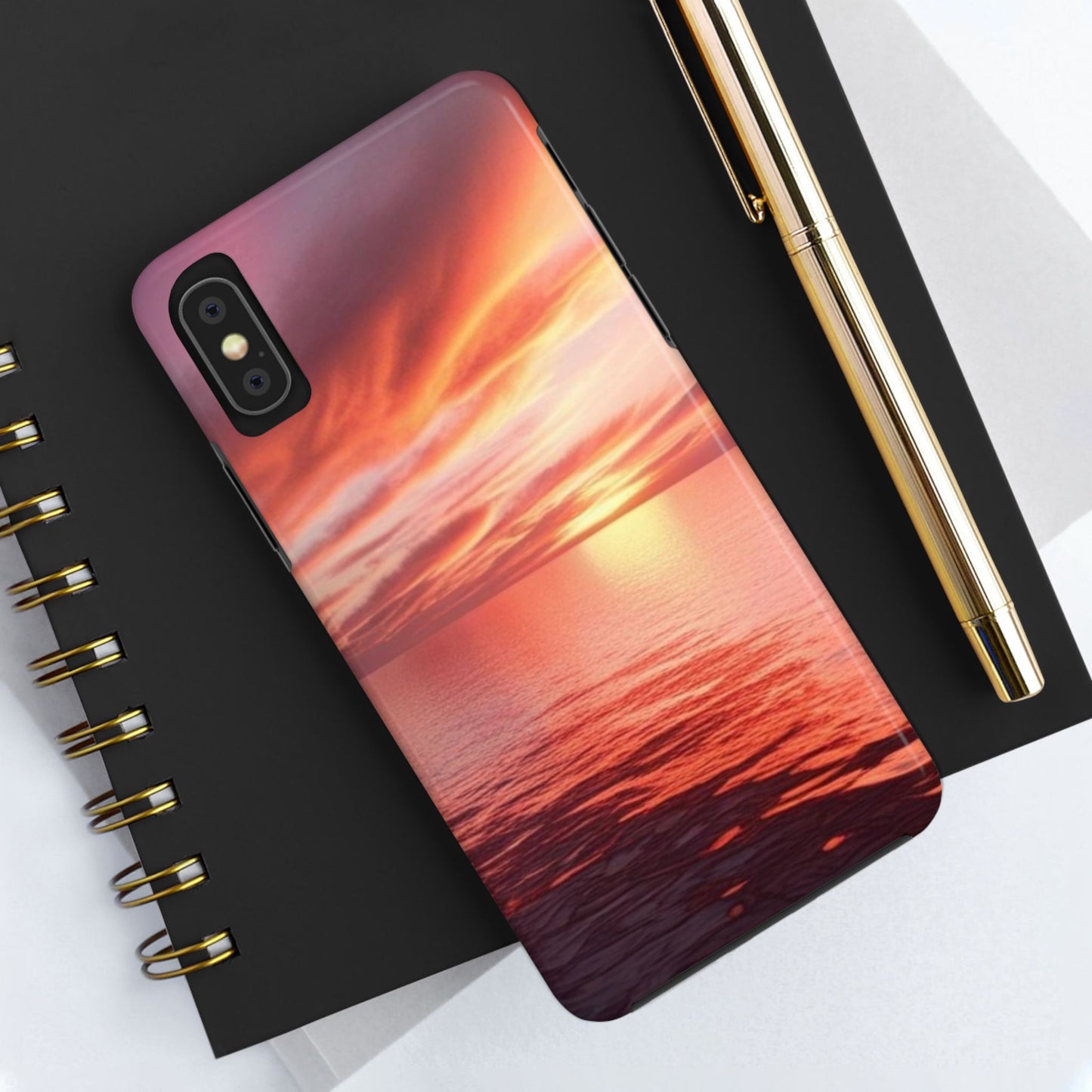 Sunset Serenity Tough Phone Cases - Durable Protection for Nature Lovers