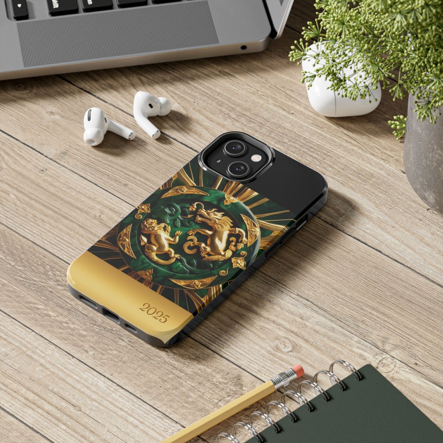 Luxurious Zodiac Phone Case, Tough Phone Cover, 2025 Design, Fierce Animal Motif, Unique Gift for Astrology Lovers