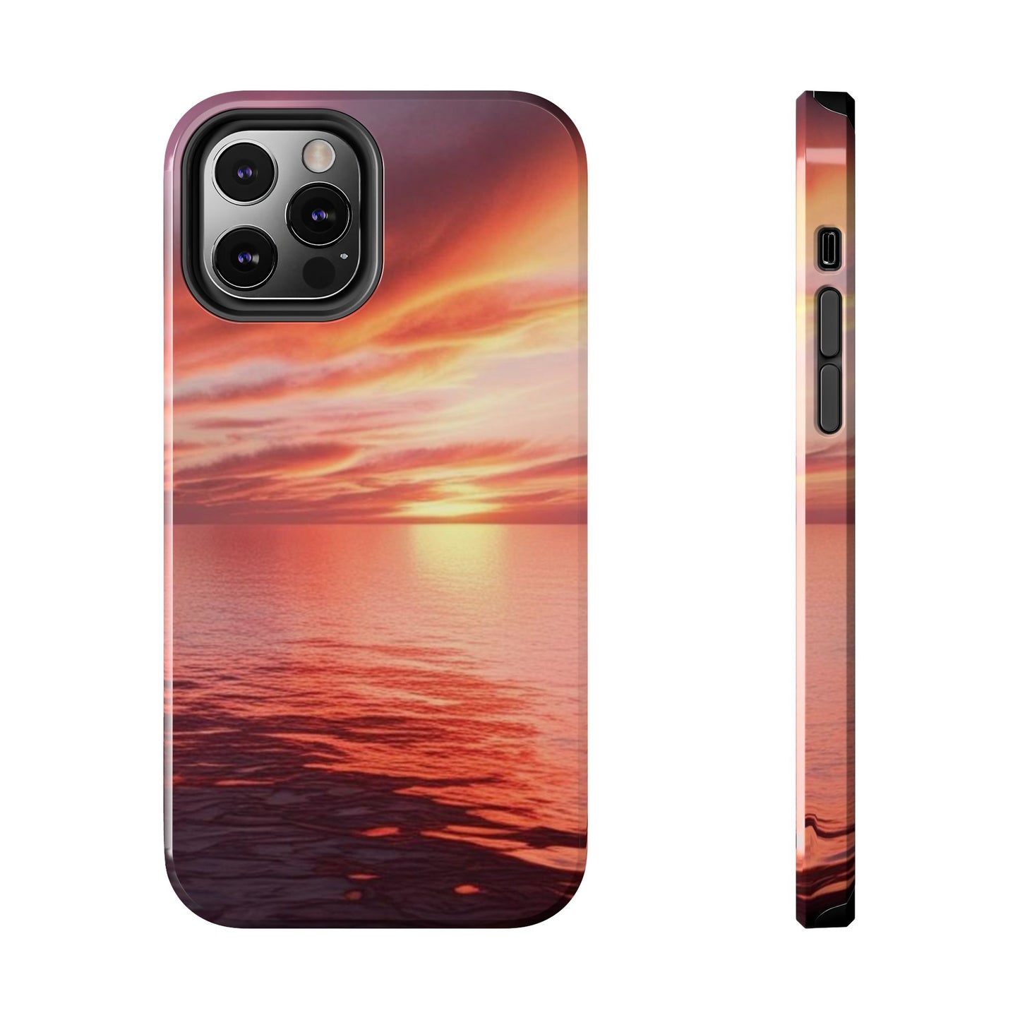 Sunset Serenity Tough Phone Cases - Durable Protection for Nature Lovers