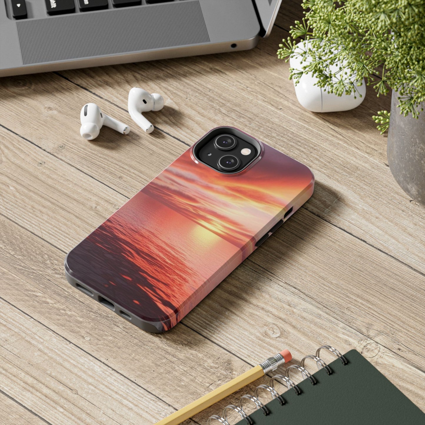 Sunset Serenity Tough Phone Cases - Durable Protection for Nature Lovers