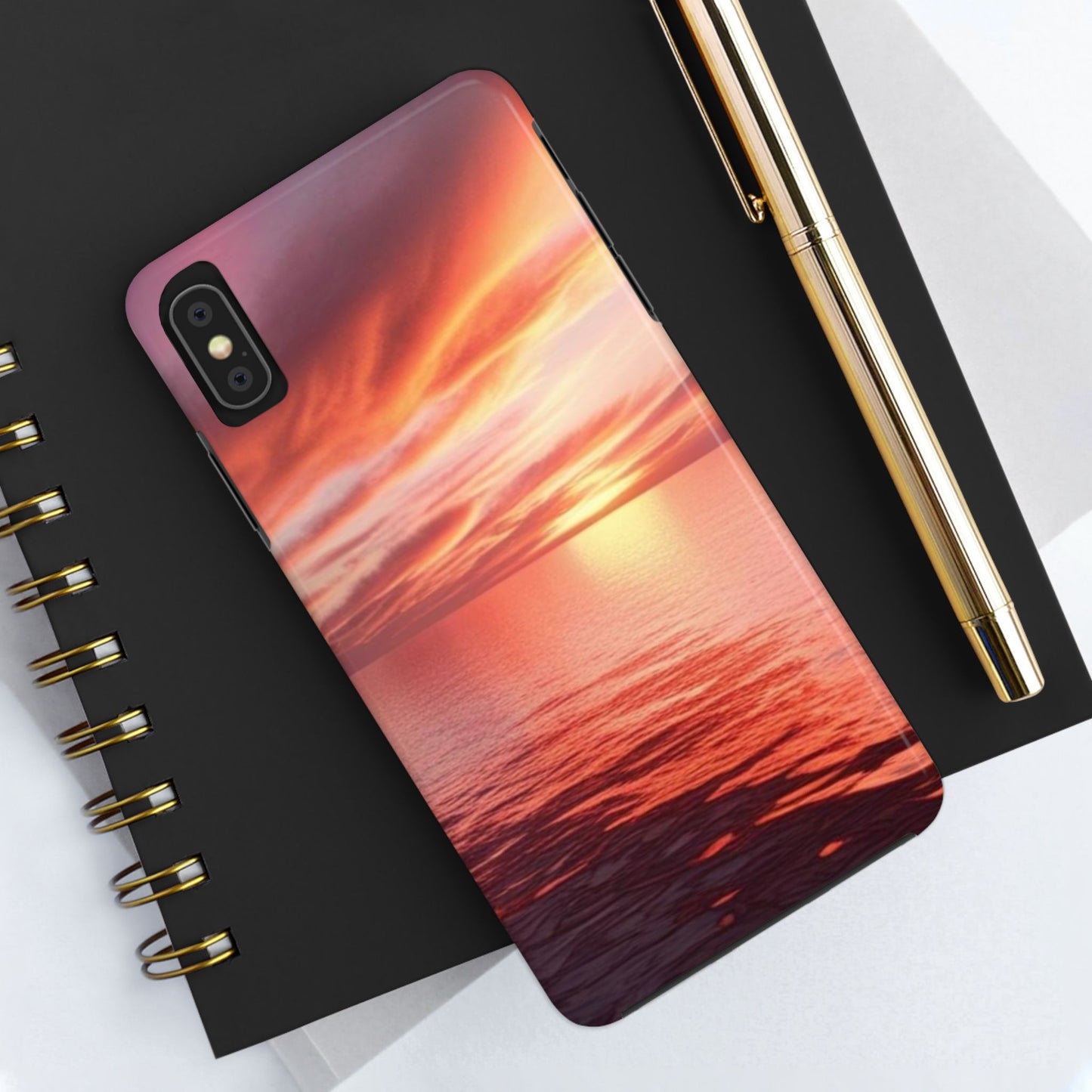 Sunset Serenity Tough Phone Cases - Durable Protection for Nature Lovers