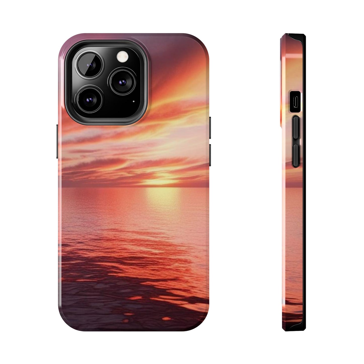 Sunset Serenity Tough Phone Cases - Durable Protection for Nature Lovers