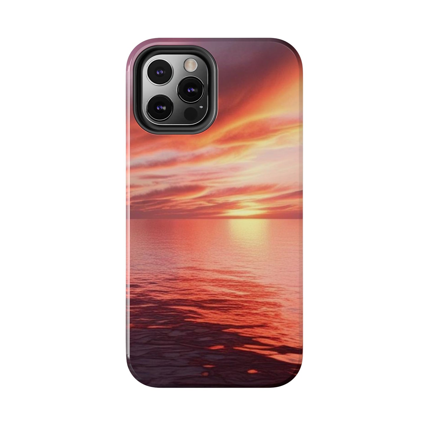 Sunset Serenity Tough Phone Cases - Durable Protection for Nature Lovers