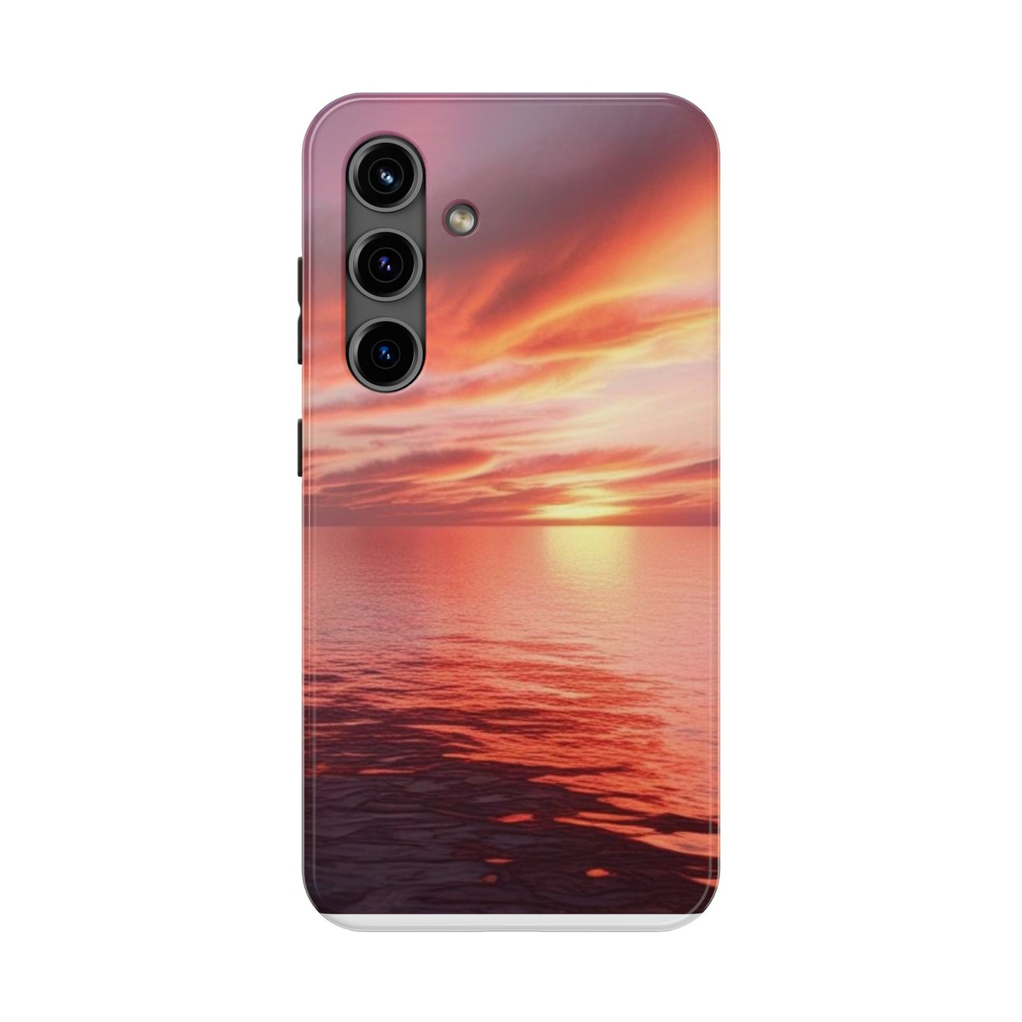 Sunset Serenity Tough Phone Cases - Durable Protection for Nature Lovers