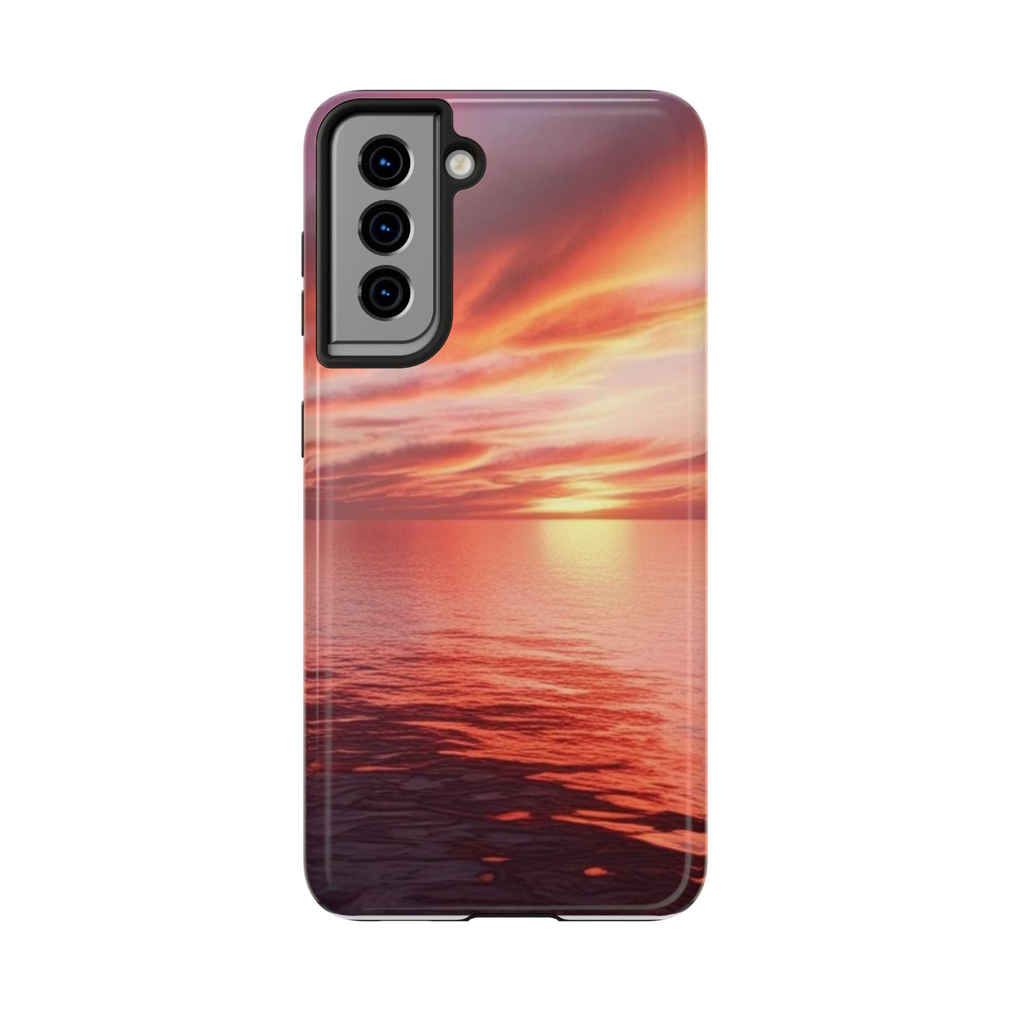 Sunset Serenity Tough Phone Cases - Durable Protection for Nature Lovers