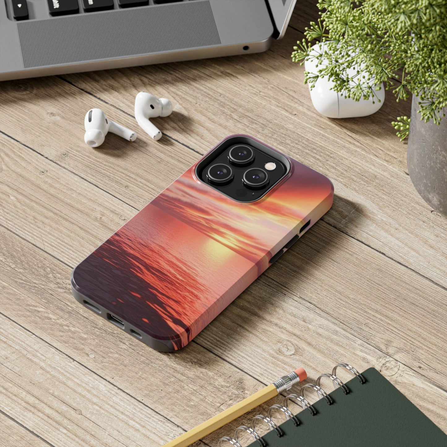 Sunset Serenity Tough Phone Cases - Durable Protection for Nature Lovers