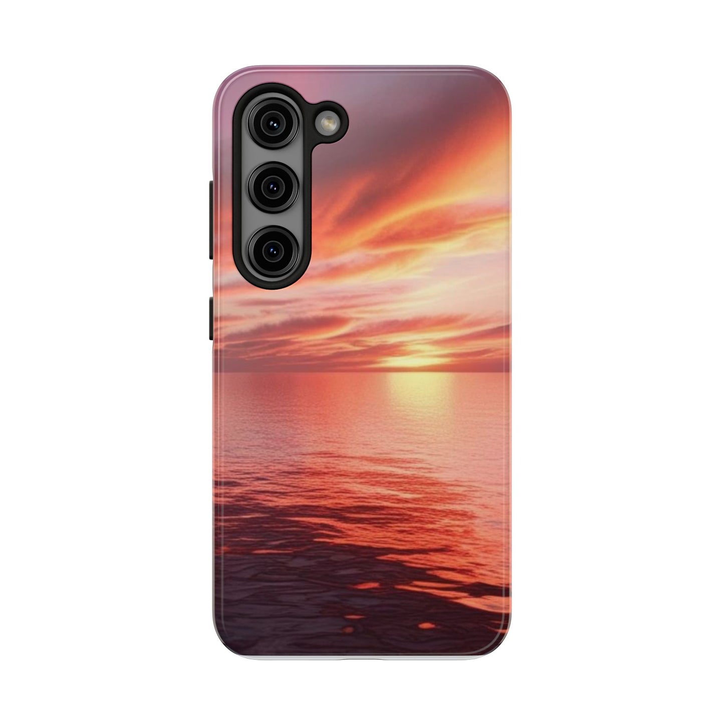 Sunset Serenity Tough Phone Cases - Durable Protection for Nature Lovers