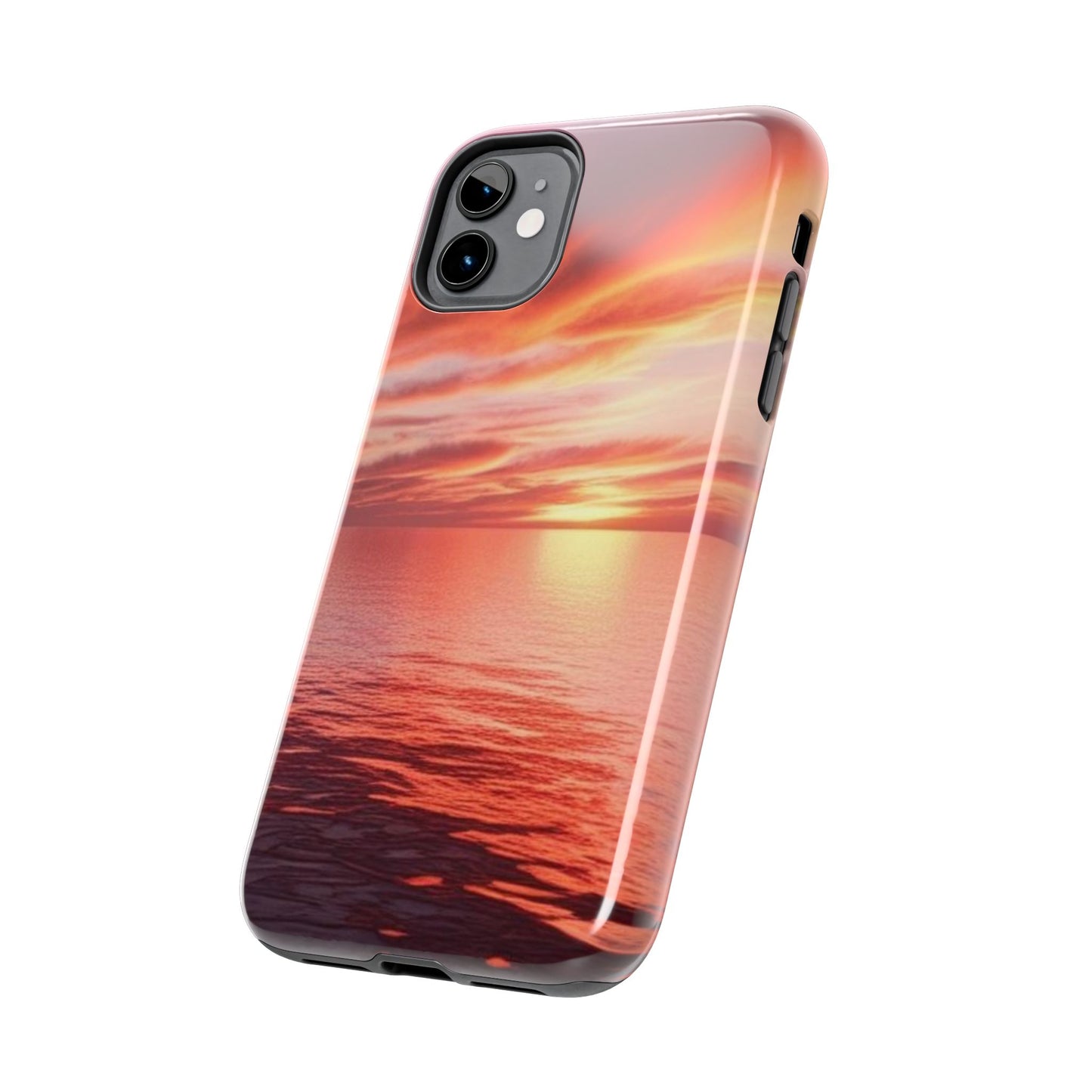 Sunset Serenity Tough Phone Cases - Durable Protection for Nature Lovers