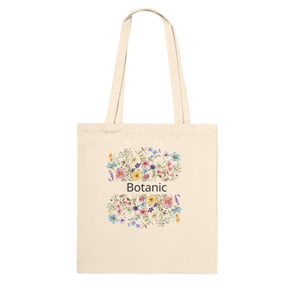 Premium Tote Bag,botanic bag, floral tot bag,,gift tot bag