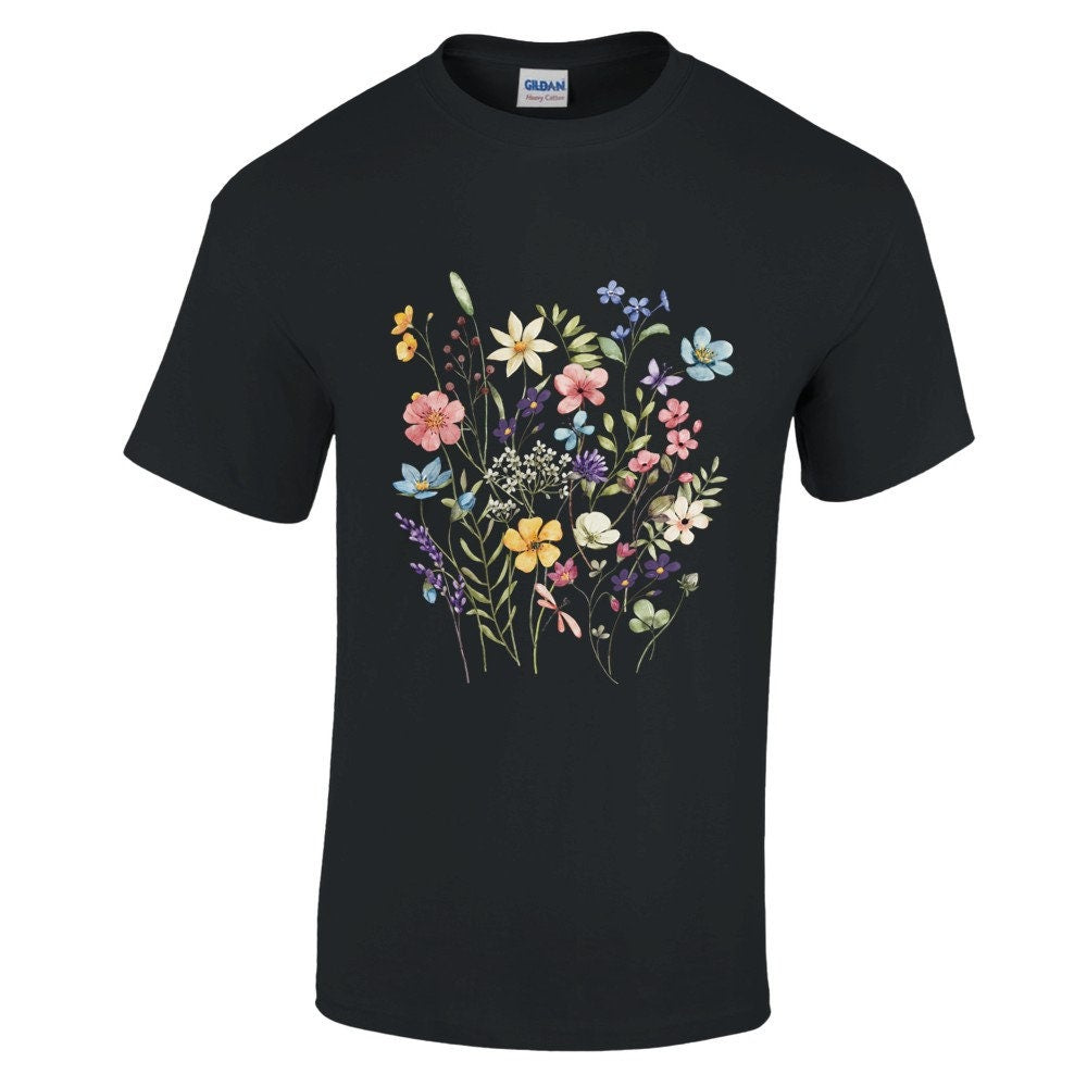 Heavyweight Unisex Crewneck T-shirt | Gildan® 5000,Floral shirt,Botanic Shirt,Gift Shirt