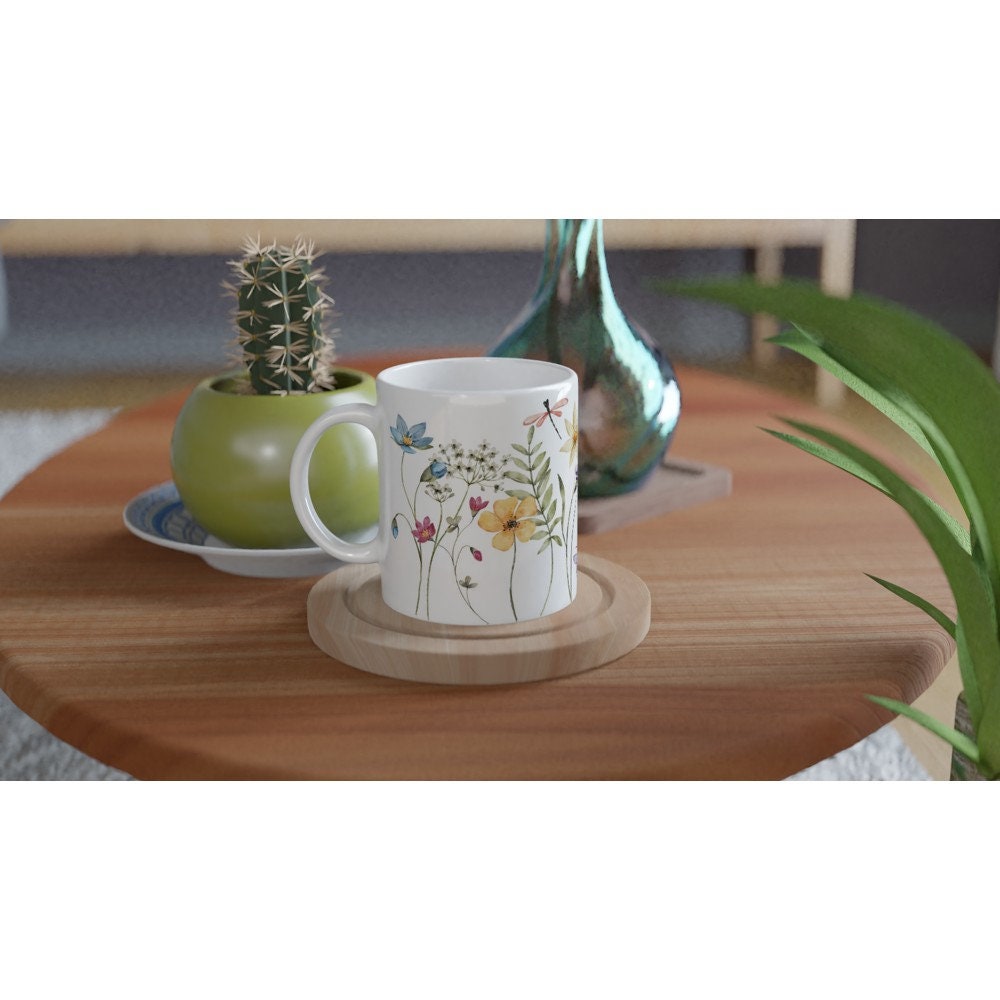 11oz Ceramic Mug,floral mug, spring mug,gift mug