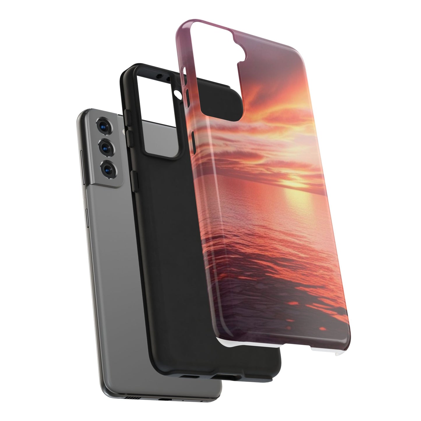 Sunset Serenity Tough Phone Cases - Durable Protection for Nature Lovers