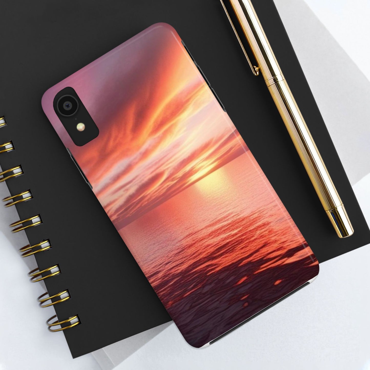 Sunset Serenity Tough Phone Cases - Durable Protection for Nature Lovers