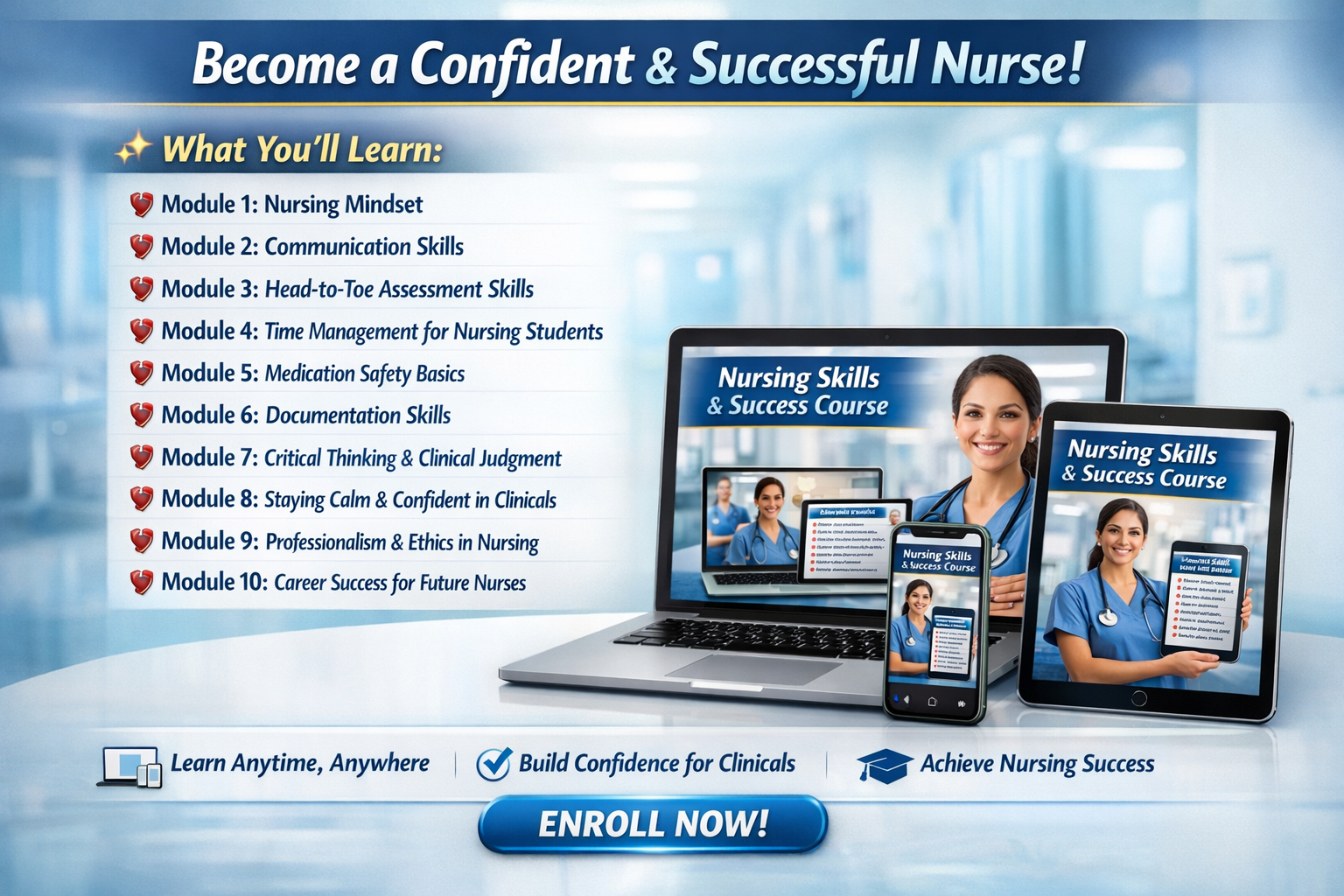 10 course module-Education for nurses by nurses – NurseitDesigns