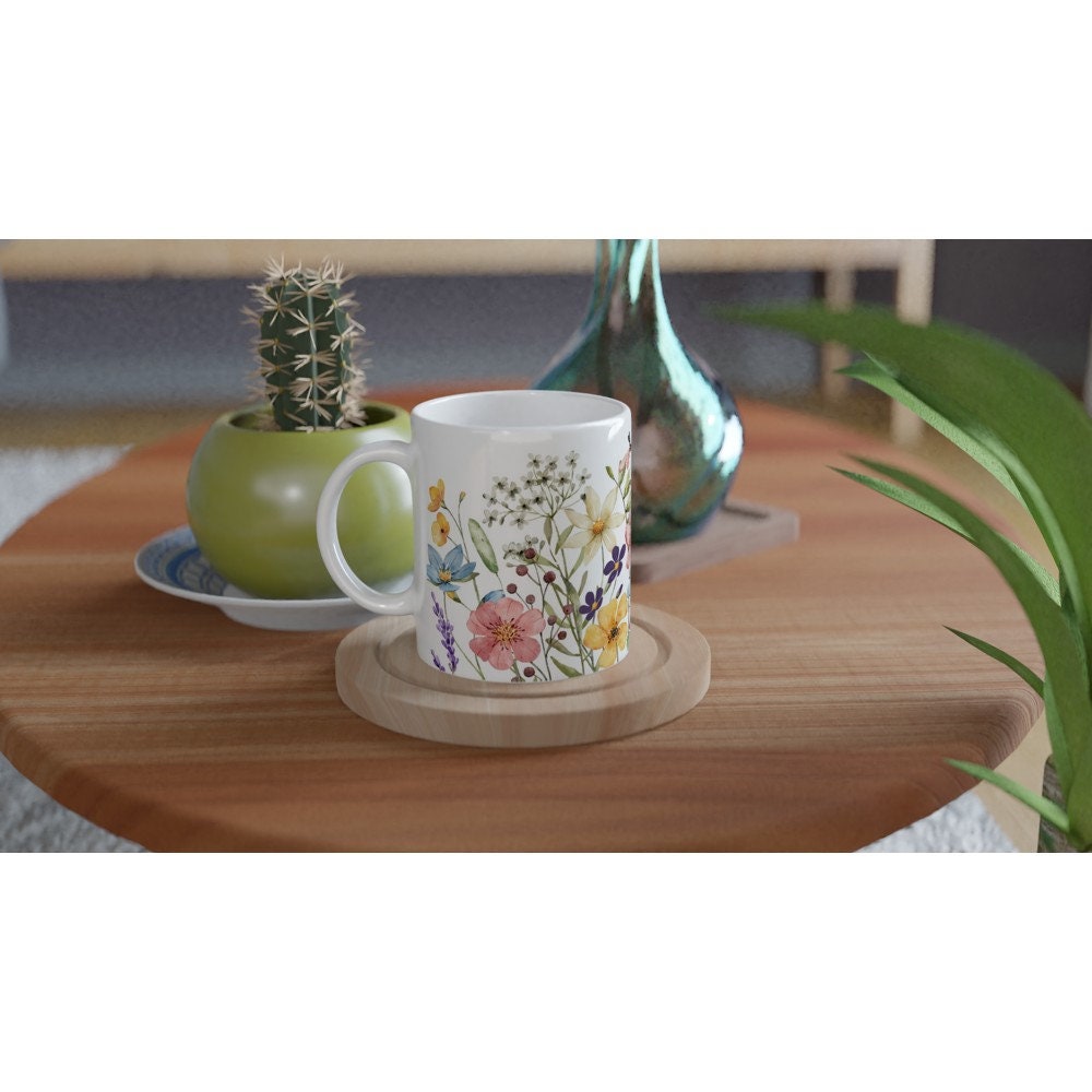 11oz Ceramic Mug,coffee mug,Tea mug,Floral mug,Gift mug