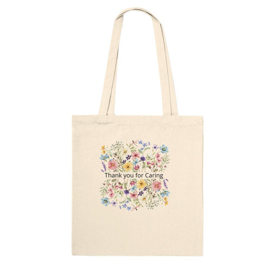 Premium Tote Bag,floral bag, gift for nurse,student book bag, nurse gift bag