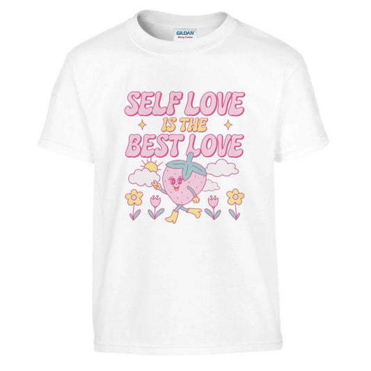 Self love ,funny t-shirt,loose fit Classic Kids Crewneck T-shirt ,unisex | Gildan® 5000B ,graphic quote humour shirt, positivity funny tee