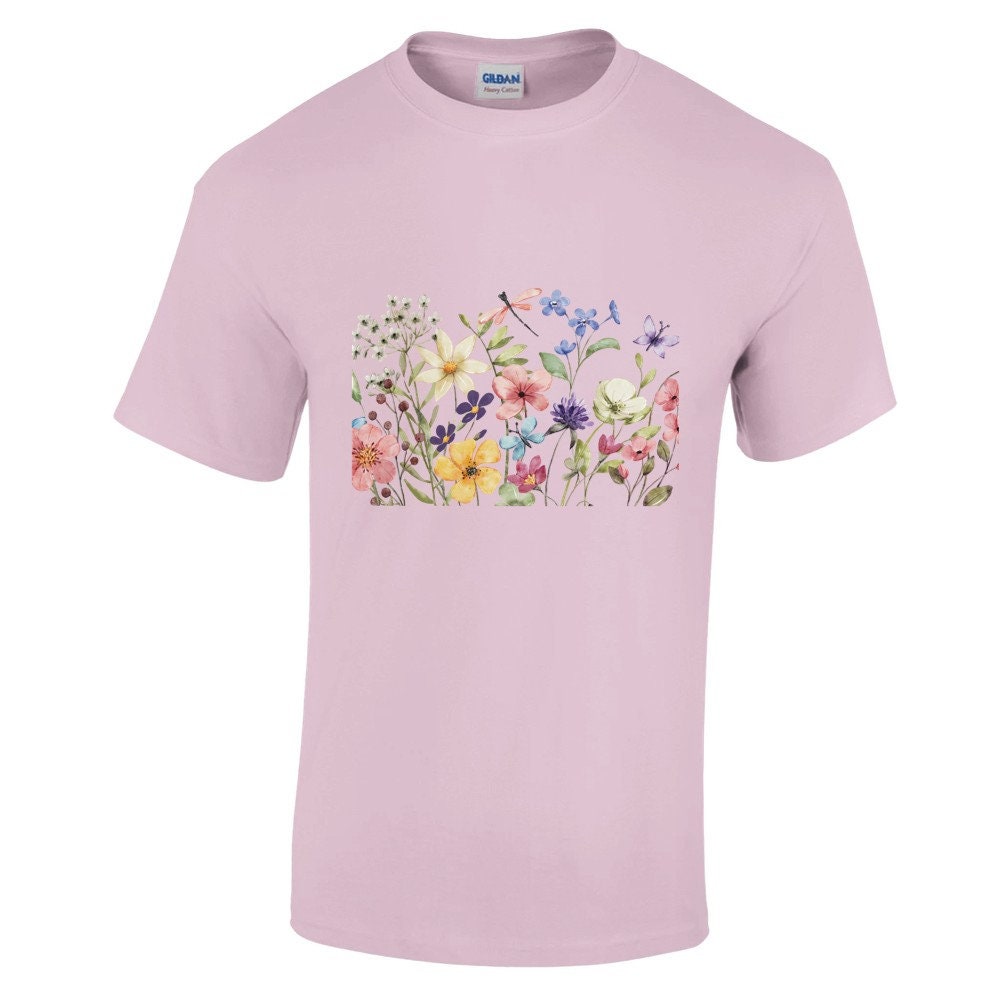 Heavyweight Unisex Crewneck T-shirt | Gildan® 5000, cute T-shirt, mums shirt,Floral shirt.Gift Tee