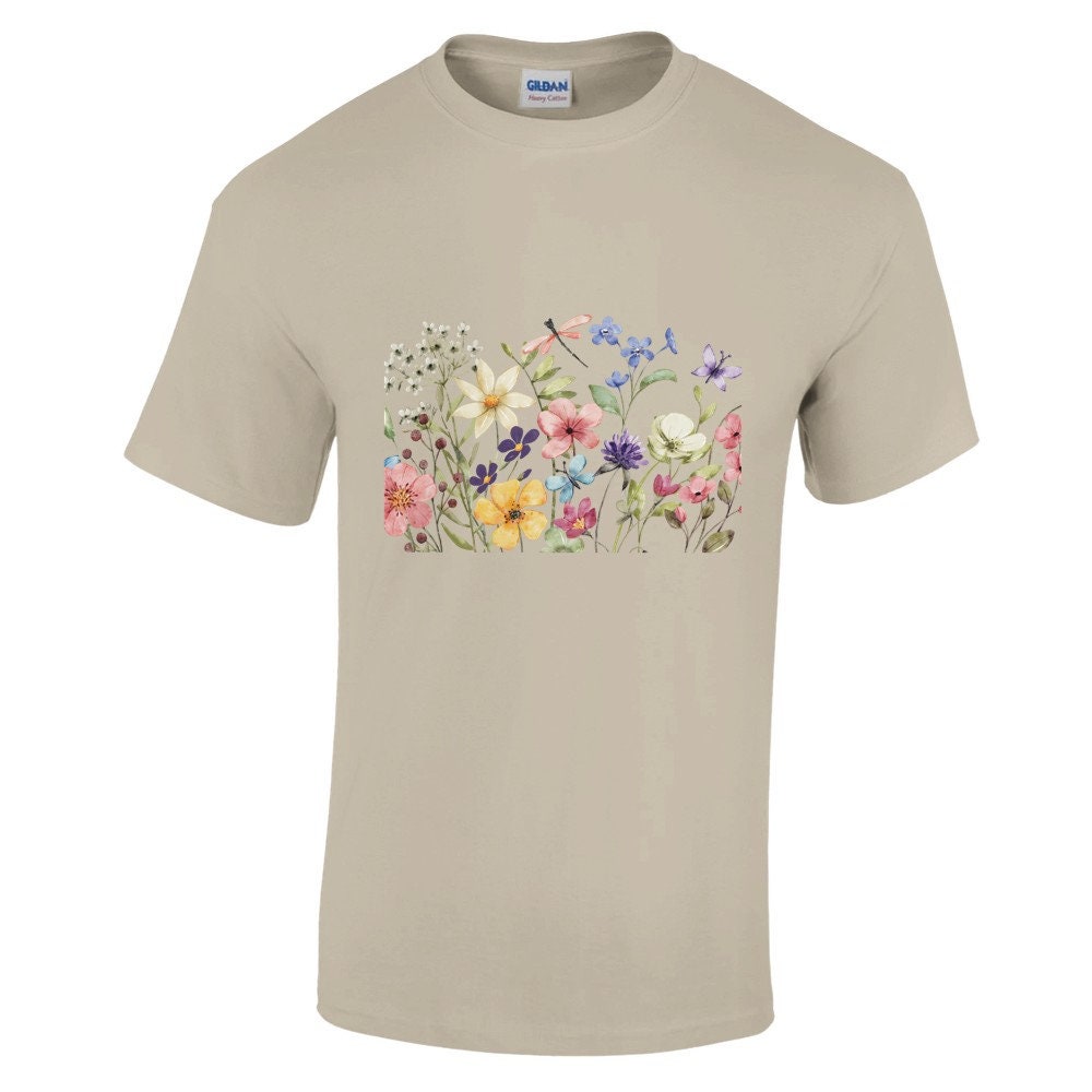 Heavyweight Unisex Crewneck T-shirt | Gildan® 5000,cute Tee,Floral T-shirt