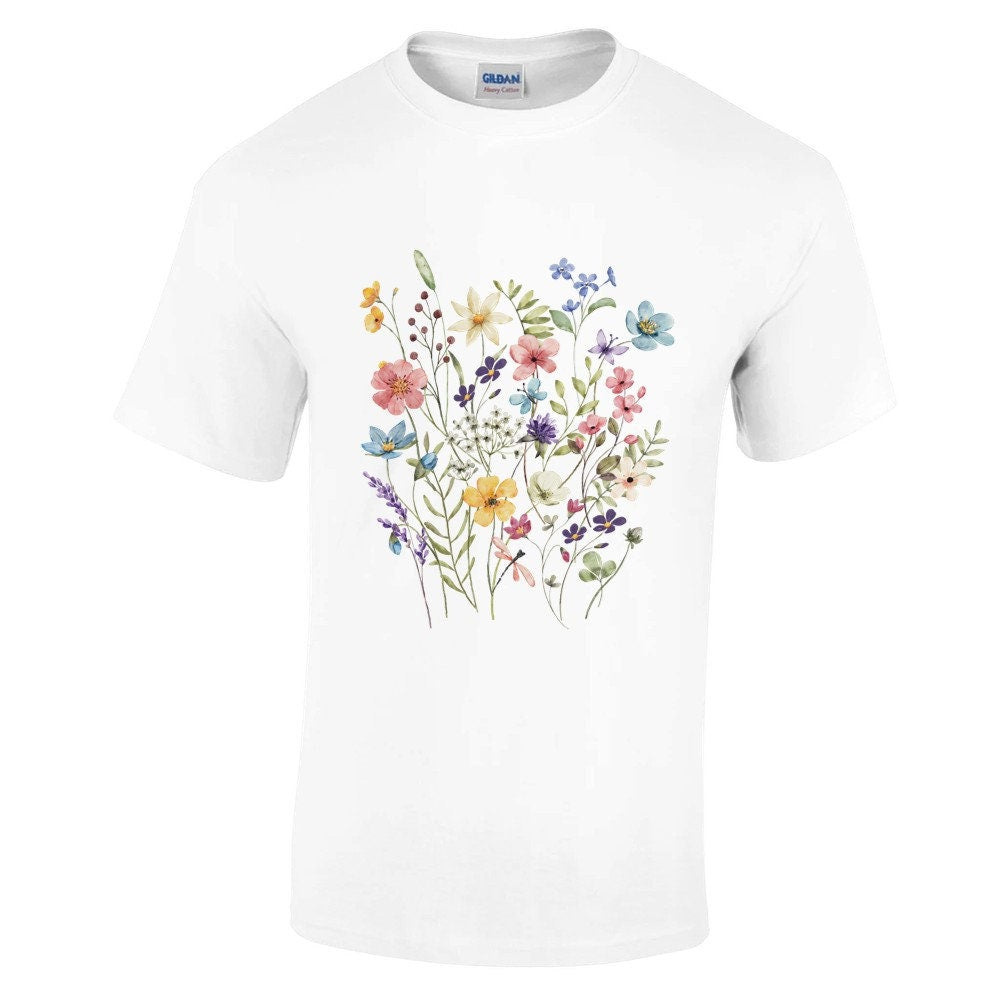 Heavyweight Unisex Crewneck T-shirt | Gildan® 5000,Floral shirt,Botanic Shirt,Gift  Shirt