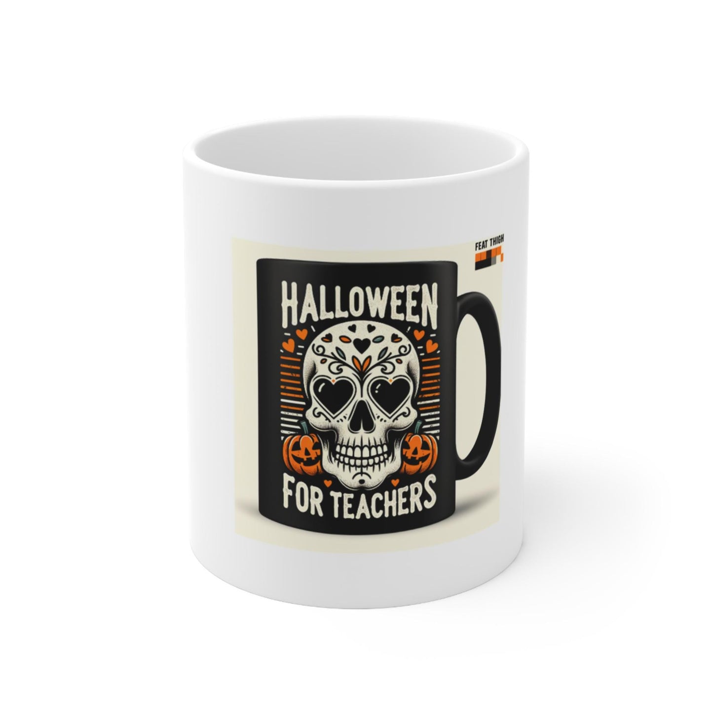 White Ceramic Mug, 11oz,halloween mug,Trick or Treat cup,Coffee mug ,Halloween vibes