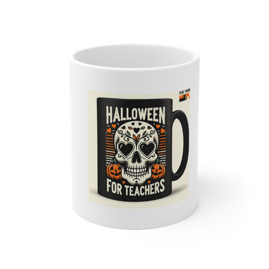 White Ceramic Mug, 11oz,halloween mug,Trick or Treat cup,Coffee mug ,Halloween vibes